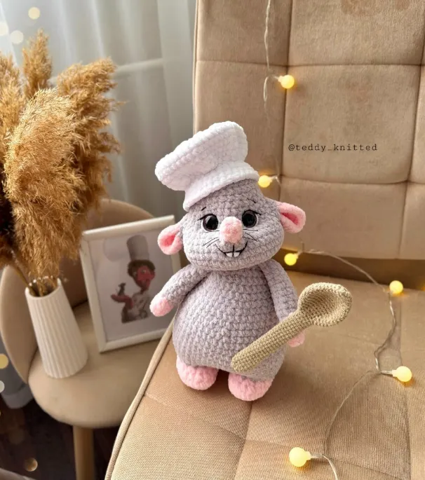 Обложка курса «[Teddy_Knitted] Мышка повар (Дарья Киселёва)»