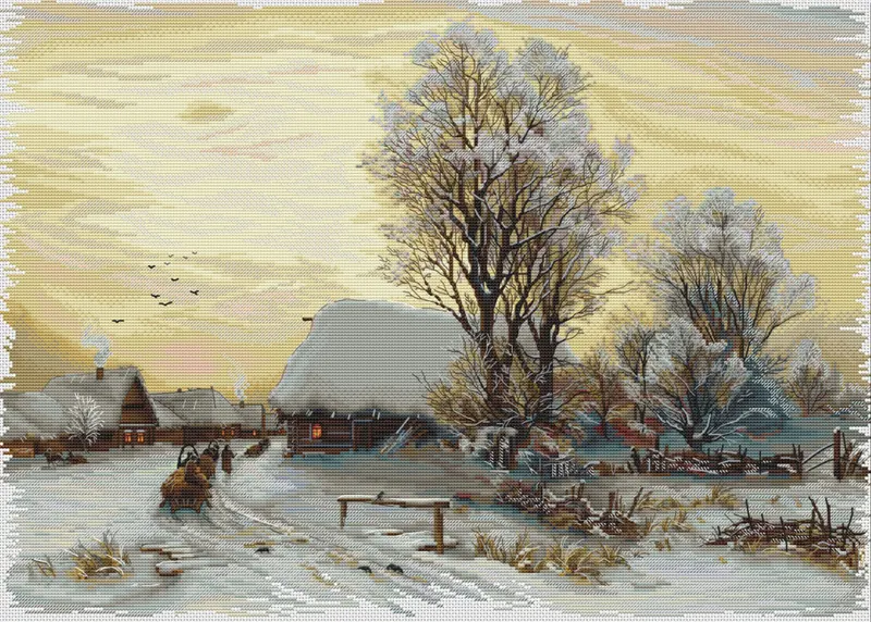 Обложка курса «Зимний вечер (Екатерина Волкова)» (вышивка крестиком)