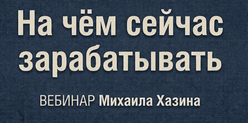 Обложка курса «На чем сейчас зарабатывать (Михаил Хазин)»