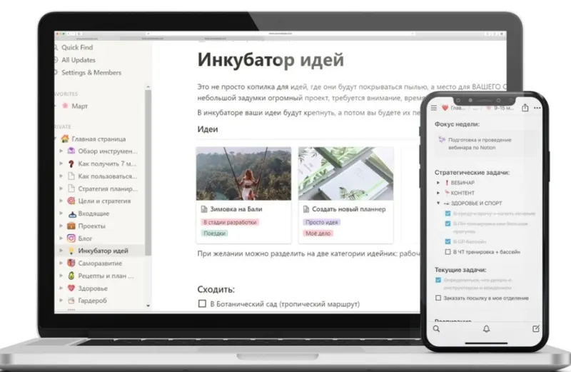 Обложка курса «[Planme.blog] Планирование в Notion (Марьяна Терехина)»