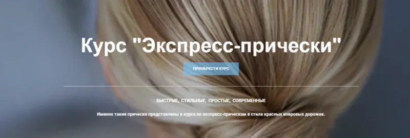 Обложка курса «Экспресс-прически (Таня Борисова)»