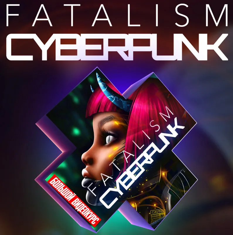 Обложка курса «[Фотошоп мастер] Fatalism Cyberpank (Max Twain)»