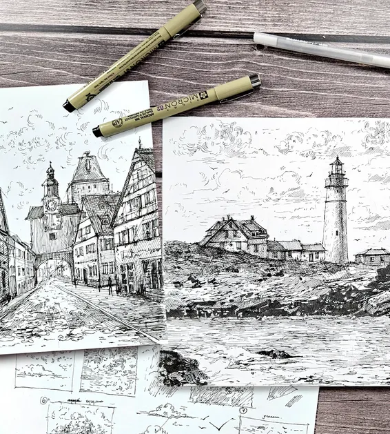 Обложка курса «[Marker School] Базовый курс графики. Основы. Тариф без проверки (Анастасия Агеева)»